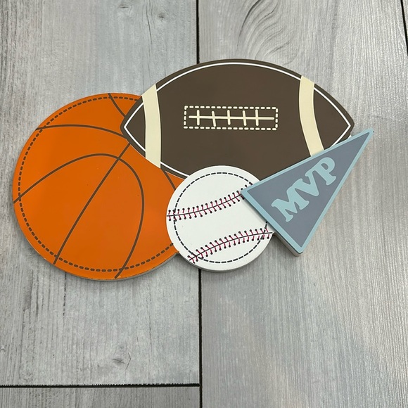 Little Boutique Other - Wood Sports Wall Art
